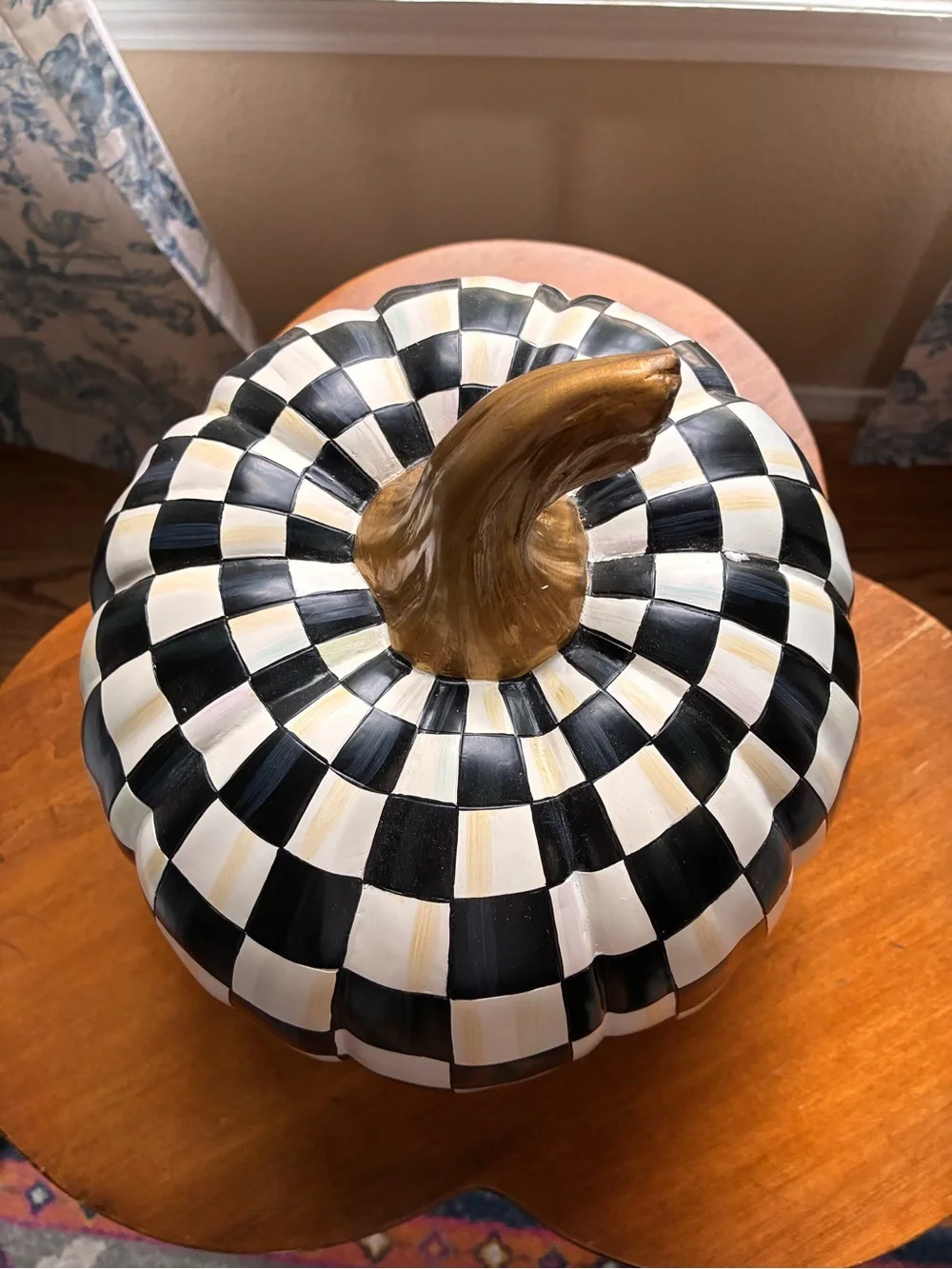MacKenzie-Childs Courtly Check Medium Pumpkin